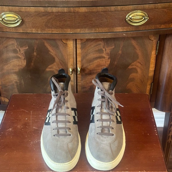 Bally Vita Parcours Suede Checked Skater Sneakers - Picture 2 of 8